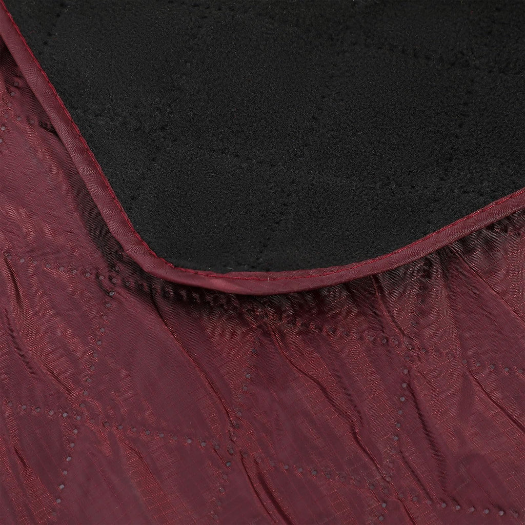 Tranqun 2 Pcs Large Waterproof Outdoor Blanket 78 x 55'' Windproof Blanket Quilted Waterproof Fleece Sandproof Foldable Warm Stadium Blankets for Camping Picnic Sporting Event Cold Weather(Dark Red)