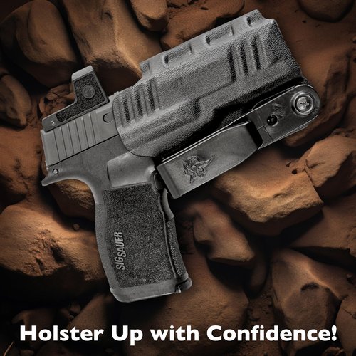 DeSantis Slim Tuk IWB Holster - Holster for Sig P365, Conceal Carry, Kydex IWB, Compatible with the SIG SAUER P365, P365 SAS, and P365 W/ RED DOT - Black, Ambidextrous