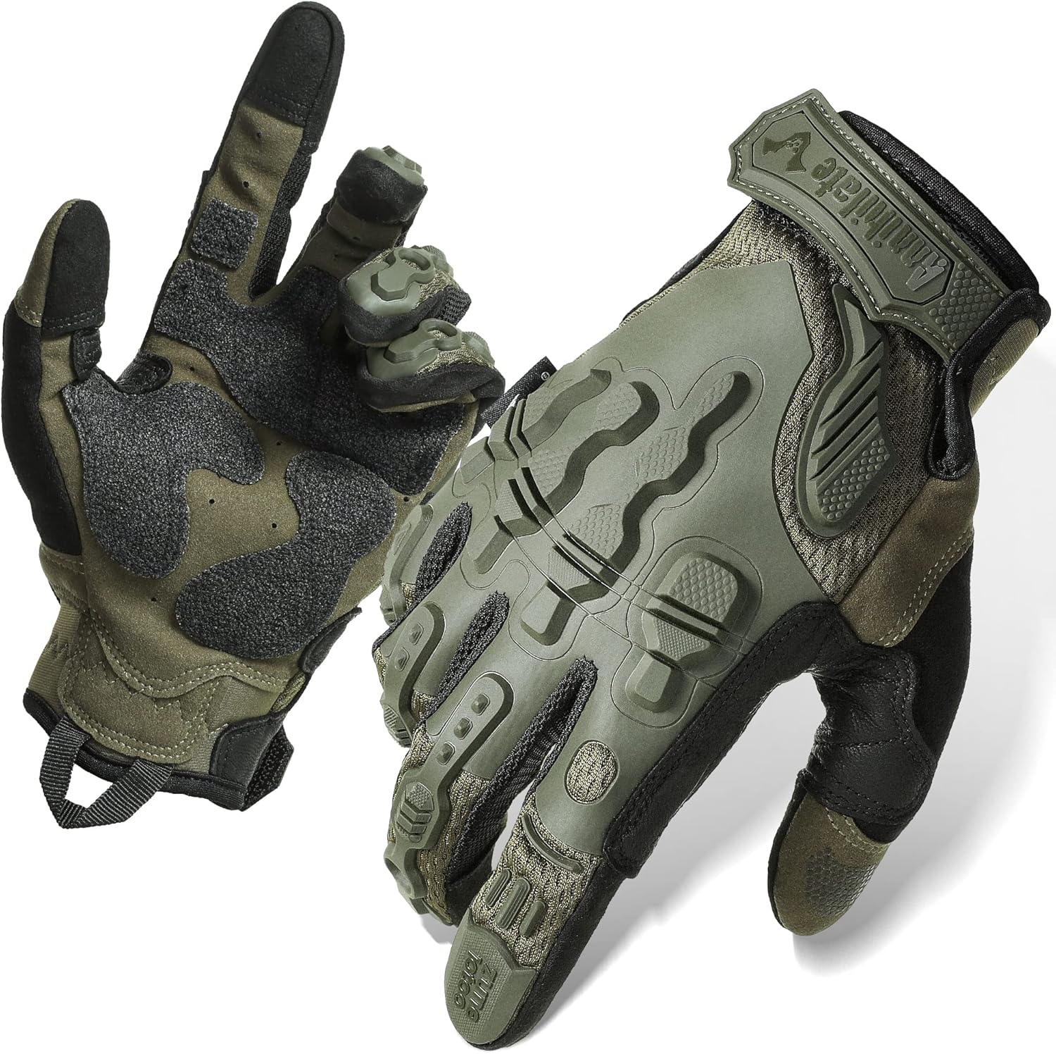 ZUNE LOTOO Tactical Touchscreen Gloves - Kevlar-Lined & TPR Impact Protection | Black/Red/Green/Tan