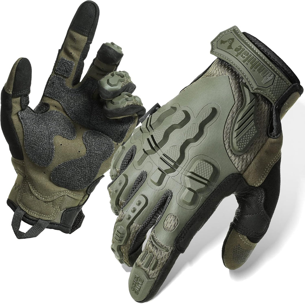 ZUNE LOTOO Tactical Touchscreen Gloves - Kevlar-Lined & TPR Impact Protection | Black/Red/Green/Tan