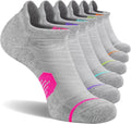 FITRELL Women's Cushioned Ankle Running Socks - 6 Pack of Low Cut Athletic Socks