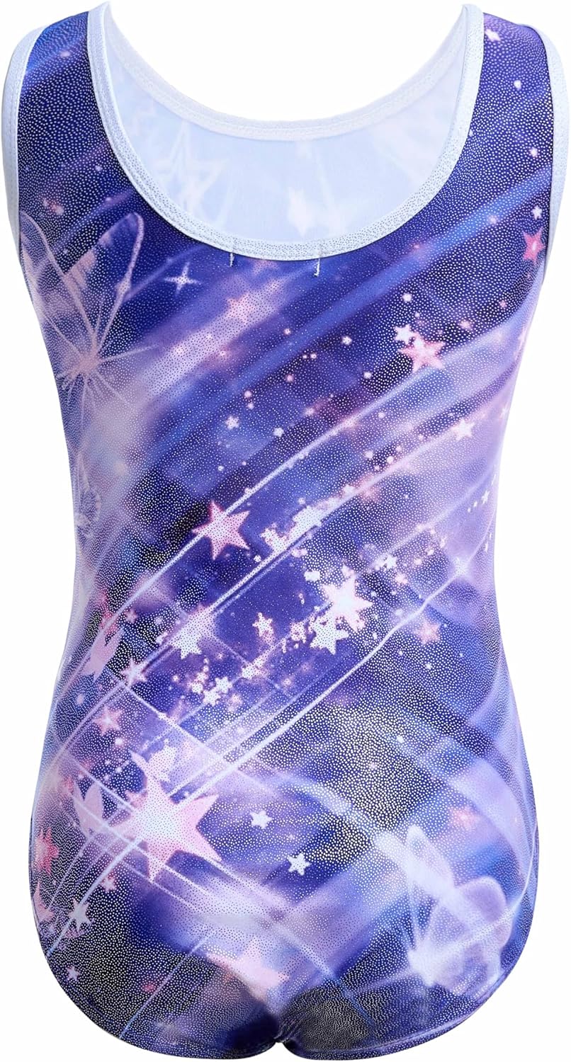 Regine Switzerland 5-Piece Gymnastics Leotard Set for Girls - Includes Shorts, Scrunchie & Wristbands