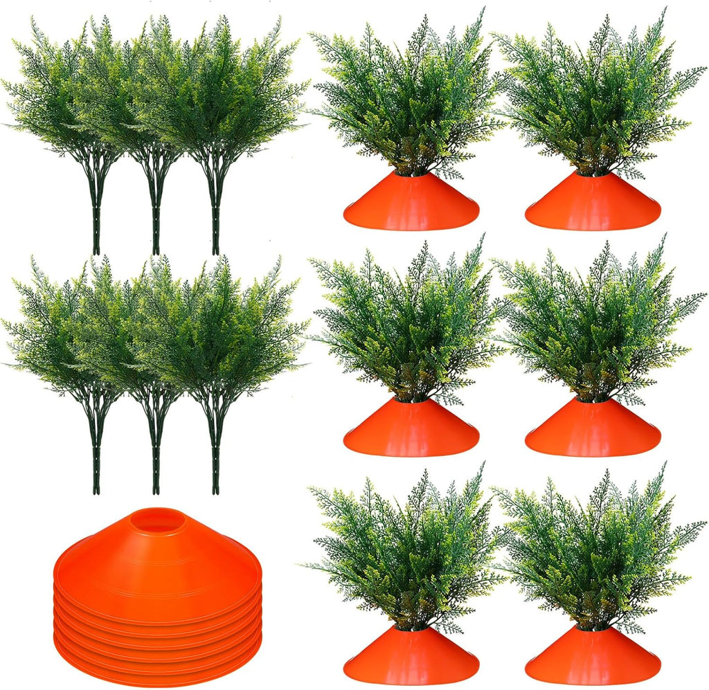 Skiennix Easter Yard Carrots Decorations - 12 Set Outdoor Fake Carrots for Spring Lawn Decor