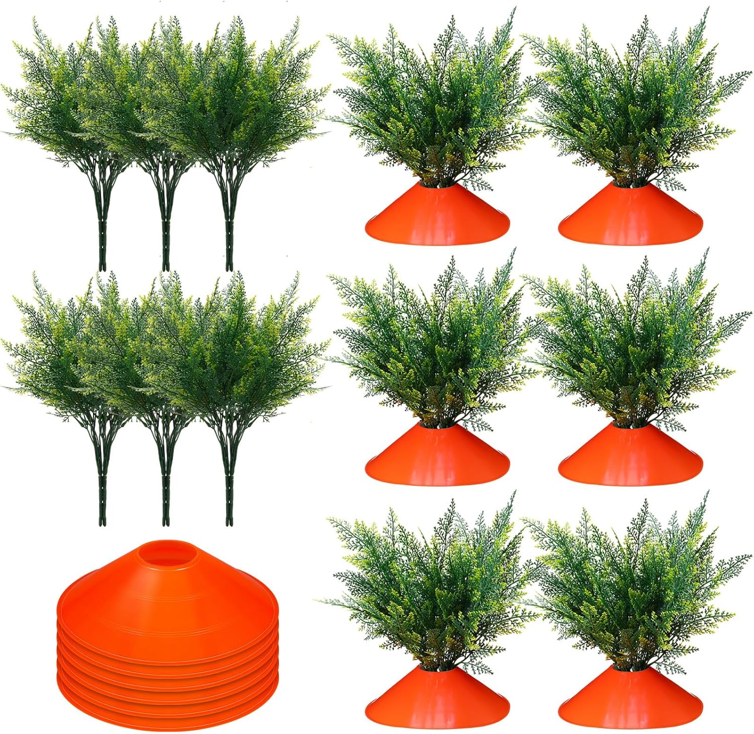 Skiennix Easter Yard Carrots Decorations - 12 Set Outdoor Fake Carrots for Spring Lawn Decor