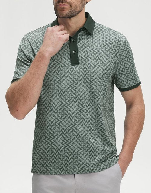 M MAELREG Golf Polo Shirts - Lightweight Dry Fit Performance with Contrast Collar | Short Sleeve for Men