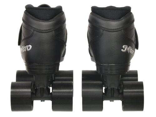 Epic Skates Super Nitro Indoor/Outdoor Quad Speed Roller Skates, Adult 7 , Black