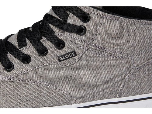 Globe Men's Motley Mid Skate Shoe, Grey Chambray, 12