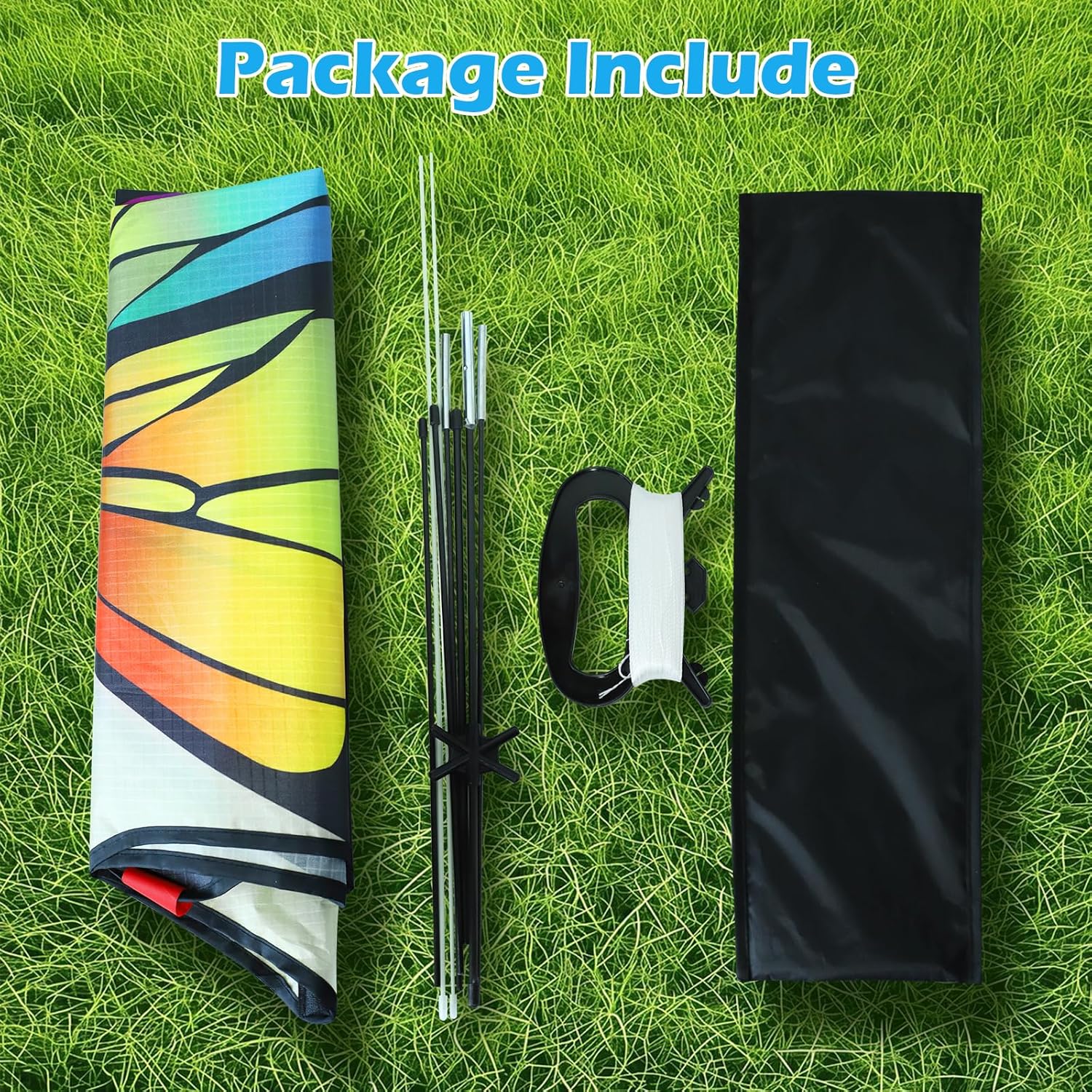 Skiennix Colorful Butterfly Kite - Easy to Fly for Kids & Adults | Perfect for Parks & Beach, 50M String Included