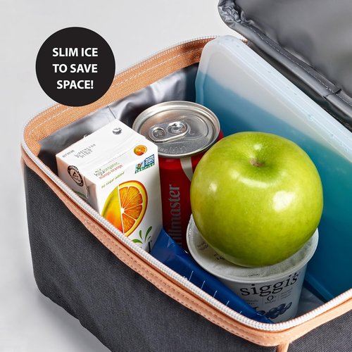 Fit & Fresh Cool Coolers - 4 Pack XL Slim Ice Packs | Quick Freeze, Space-Saving Design for Lunch Boxes & Coolers