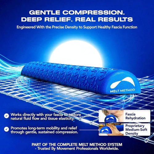 MELT Method Half Foam Roller - 36 Inch Soft Foam for Back Pain Relief & Muscle Recovery | Ideal for Pilates