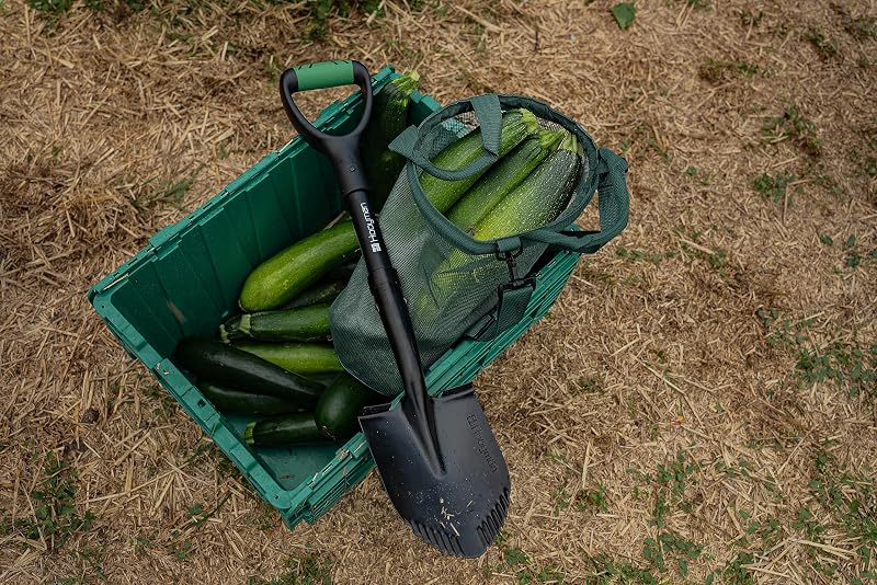 Heavy Duty Mini Digging Shovel with 1050MN Carbon Steel Blade & Ergonomic H-Grip Handle