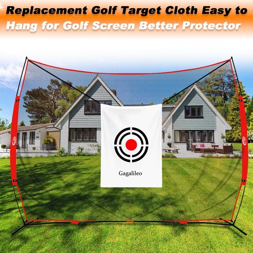 Gagalileo Golf Target Cloth: 5x3FT Protective Net Portable Easy Setup with Ropes Indoor Outdoor Practice All Golfers Training Accuracy for Backyard Garage