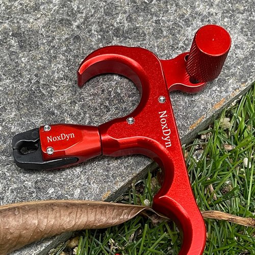 Archery Bow Release - 4-Finger Adjustable Sensitivity Thumb Aid | 360° Rotatable Head for Hunting & Target Practice (Camouflage)