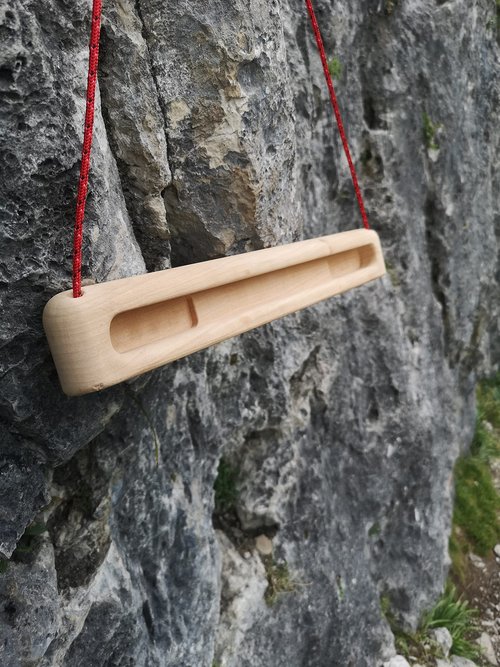 Playmate Portable Climbing Hangboard for Rock Climbing – Compact Wooden Fingerboard Trainer for Grip Strength & Fitness | Lightweight Hang Board | Hand Grip Strengthener | Home Gym Workout Equipment