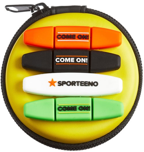 Tennis Vibration Dampener in Funny Zipper Gift Pack (Pack of 4). Best Shock Absorber for Your Racket (Mix)