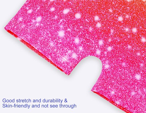 Domusgo Gymnastics Leotards for Girls - Sparkly One-Piece Pro Unitard with Shorts | Perfect Fit