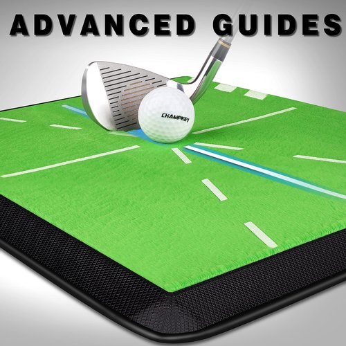 CHAMPKEY Heavy-Duty Golf Hitting Mat - Swing Path Feedback Golf Practice Mat - Ideal for Indoor and Outdoor Training