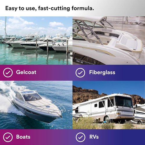 3M Perfect-It Gelcoat Heavy Cutting Compound - Fast Marine Oxidation Remover for Boat & RV Gelcoat - 1 Quart