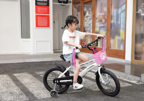 Mini-Factory Bike Bell for Girls, Bicycle Handlebar Cute Pink Unicorn Pattern Bike Safe Cycling Ring Horn - 3D Unicorn