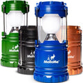 MalloMe Camping Lantern - Multicolor 4 Pack LED Lights for Tents | Emergency Battery Powered