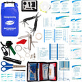 Boat First Aid Kit - 123pcs Waterproof Emergency Marine Safety Accessories for Fishing & Boating | Compact Blue