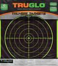 TRUGLO 12X12 Tru-See 100 Yard Bright Fluorescent Self-Adhesive High-Visible Reactive Splatter Targets, 12-Pack/Green