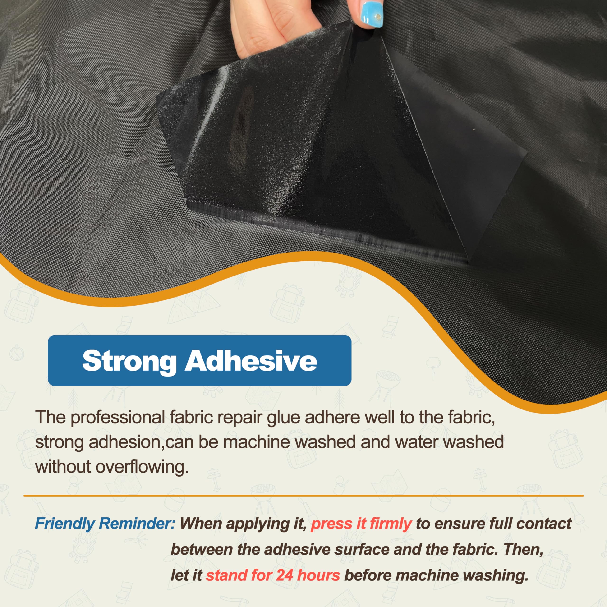 KING MOUNTAIN Self Adhesive Nylon Fabric Repair Patch, 9×11 Inches 4 Pcs, Quick Down Jacket Repair Patch, Waterproof Outdoor Gear Patch Kit for Tent,Backpacks,Umbrella, Gloves(Dark Grey