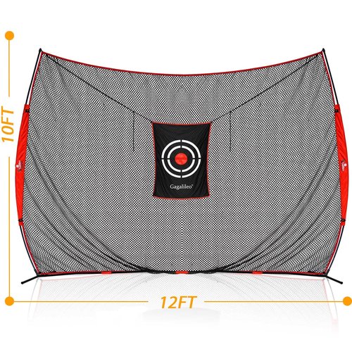 Golf Hitting Practice Nets for Backyard Driving Heavy Duty Men Real Indoor Golf Balls Hitting Pitching Driving Nets for Indoor Outdoor Garage Use Golfing Swing Training Impact Cages with Frame and Net