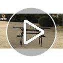 Nice C Black Camping Folding Metal Table with 4 Side Tables for Outdoor Cooking