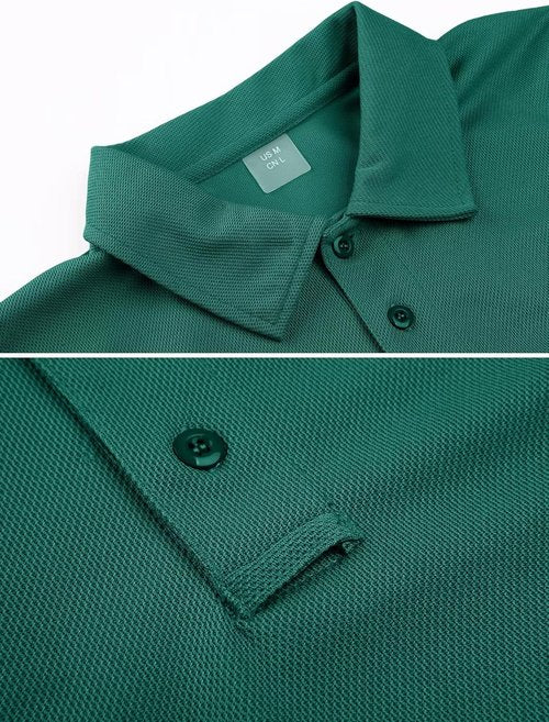 MAGCOMSEN Men's Quick Dry Tactical Polo Shirt - Performance Short Sleeve Golf Jersey