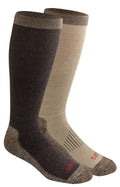 Dickies Men's Light Compression Comfort Over-The-Calf Socks, Available in M-XXL (2, 4 Pairs), Brown Marl (2 Pairs), Large