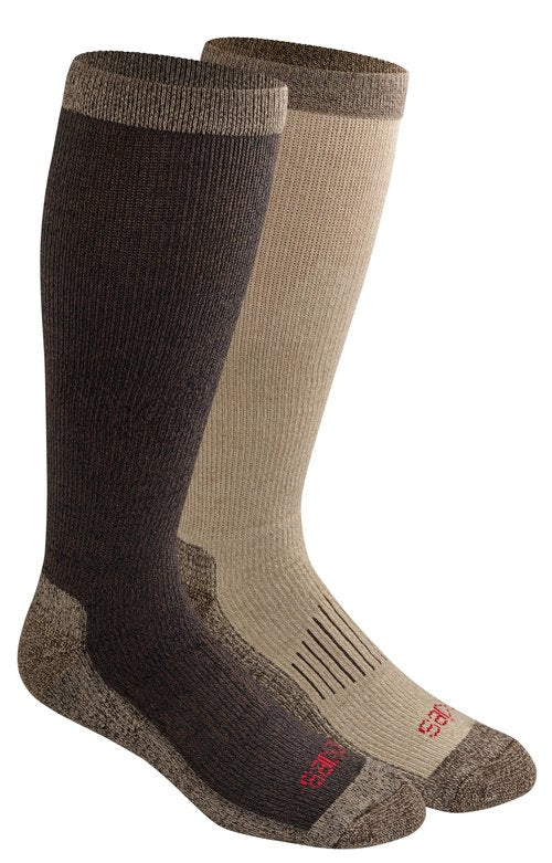 Dickies Men's Light Compression Comfort Over-The-Calf Socks, Available in M-XXL (2, 4 Pairs), Brown Marl (2 Pairs), Large