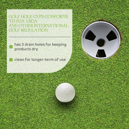 Leitee Golf Hole Cup Practice Putting Green Hole ABS Plastic Golf Putting Cup for Outdoor Backyard(9 Pcs,4 Inch)