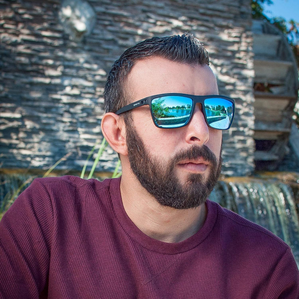 ZENOTTIC Polarized Sunglasses - Lightweight TR90 Frame with UV400 Protection | Stylish Square Design