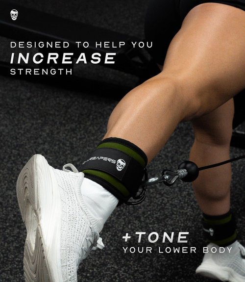 Gymreapers Ankle Straps - Adjustable Neoprene Leg Straps for Cable Machine Glute Workouts