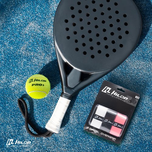 HILOP Padel overgrip (Black-White-Phosphorescent Yellow)