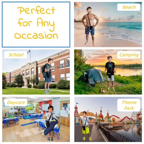 Kaizen Kreations Universal Kids Bottle Sling. Travel Essentials, Camping Essentials, Cruise Essentials, School Supplies, Camping Gear, Travel Accessories, Beach Vacation Essentials (Black, 2-Pack)