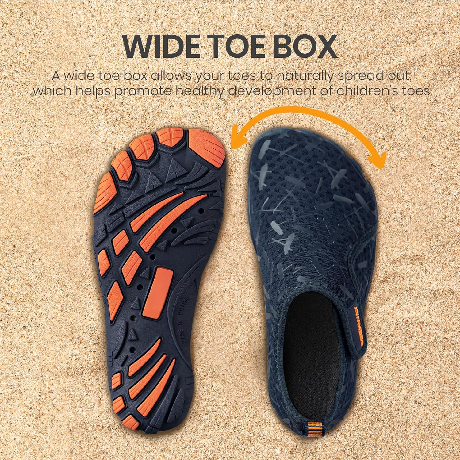 SEEKWAY Barefoot Water Shoes for Kids - Quick-Dry, Non-Slip Sand Shoes for Hiking & Beach | Toddler Sizes