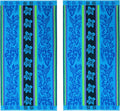 COTTON CRAFT Oversized Beach Towel - XL 39 x 68 Inches | 100% Cotton Jacquard Velour - Super Soft Tropical Hibiscus Design