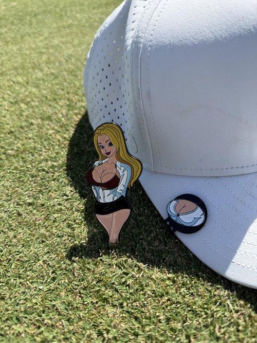 Golf Divot Tool Blonde Babe with Magnetic Ball Marker, Single Prong