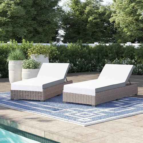 COTTON CRAFT Pool Lounge Chair Cover - 100% Cotton Soft Terry Towel - Oversized 32" W x 82" L x 7" Pocket - White