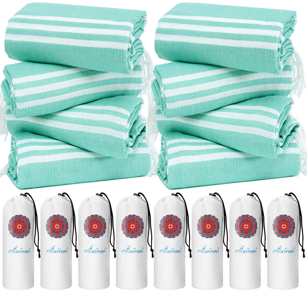 8 Pack Turkish Beach Towels Quick Dry Sand Free Oversized Bath Pool Swim Towel Extra Large XL Blanket Adult Travel Cruise Accessories Must Haves Clearance Stuff Necessities Vacation Essentials