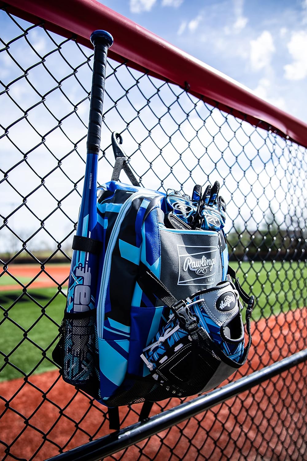 Rawlings REMIX Backpack Equipment Bag - Ideal for T-Ball & Youth Baseball/Softball | Royal Color