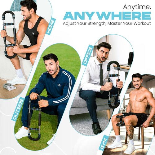 NOURGATE Twister Arm trainer for Men & Women – Adjustable (40-90 lbs) Chest & Arm Workout Equipment Portable Spring Home Gym Strength Trainer with 4 Spring, Anti-Slip Handles for Easy Grip & Carry Bag
