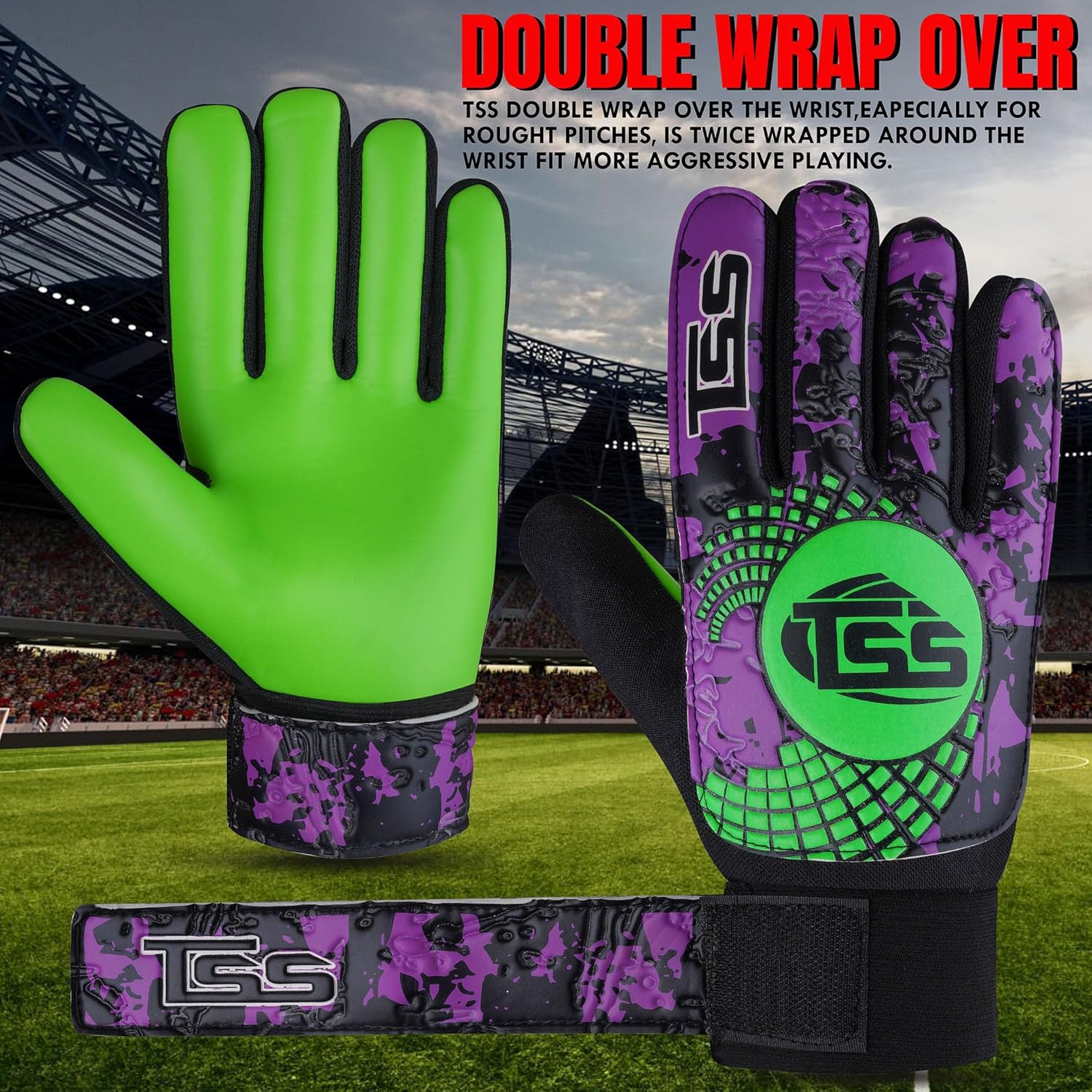 Regine Switzerland Soccer Goalie Gloves - Youth & Adult Football Keeper Gloves with Double Wrist Protection & 4mm Anti-Slip Grip