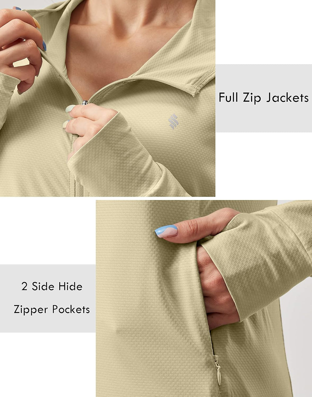 Soothfeel Women's Sun Protection Hoodie Jacket - Lightweight UPF 50+ Long Sleeve with Pocket for Outdoor Hiking