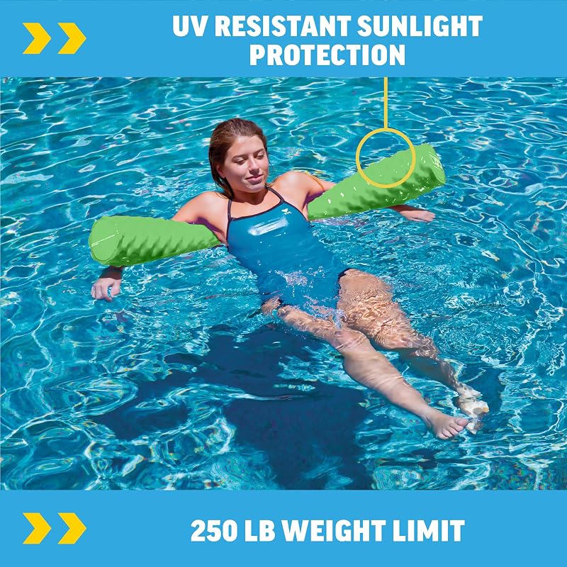 Green WOW Sports First Class Foam Pool Noodle - Jumbo 46" with Vinyl Coating