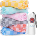 Skiennix Turkish Beach Towels - Quick Dry, Sand-Free, Oversized XL Bath & Pool Towels | 6 Pack Set