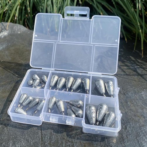 Fishing Weights Sinkers Kit - Bass Casting & Drop Shot Weights with Swivel for Freshwater & Saltwater