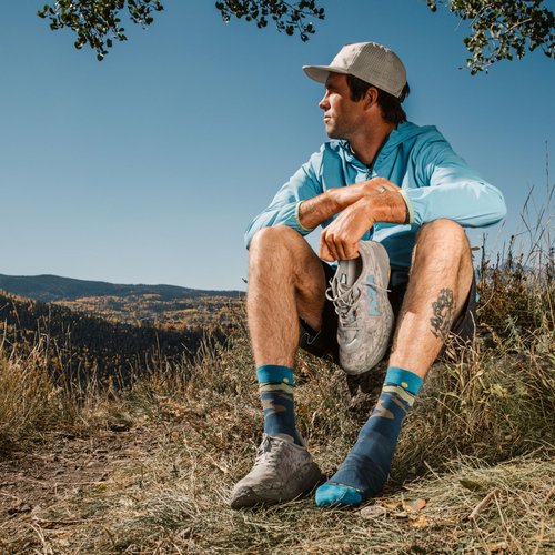 Darn Tough Vermont, Mens, Ridge Runner Micro Crew Ultra-Lightweight, Midnight, Large